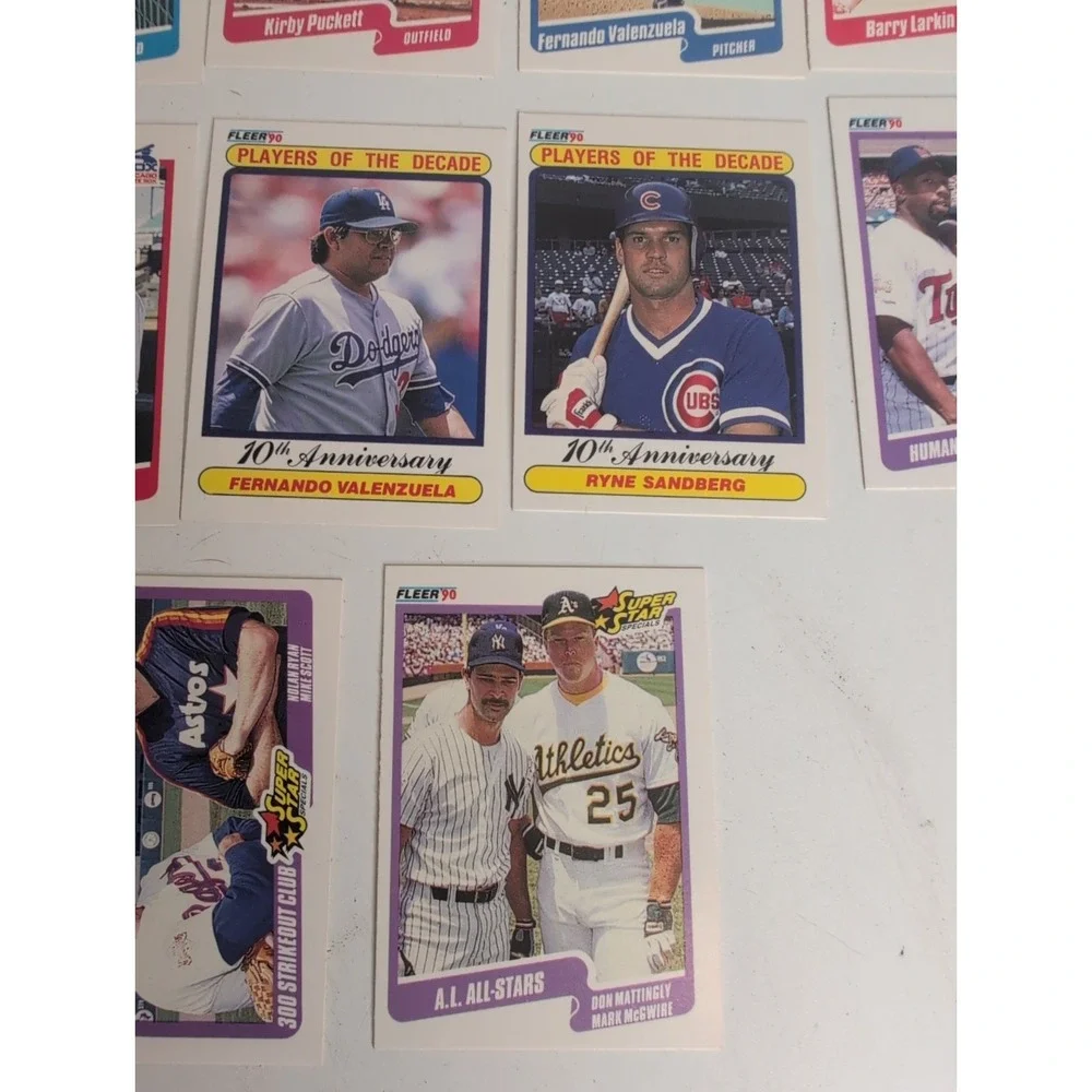 Mixed Lot Of 17 Gradable Baseball Cards 1990 Fleer Superstars Nolan Ryan & More!
